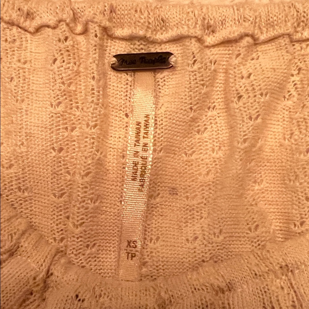 Free People Cream Textured Knit Top - Picture 2 of 5